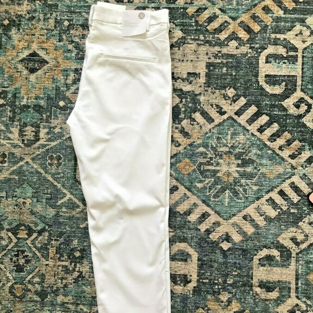 NWT White Ankle Office/Work Slacks with Stretch